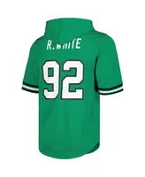 Men's Mitchell & Ness Reggie White Kelly Green Philadelphia Eagles Retired Player Name and Number Mesh Hoodie T-shirt