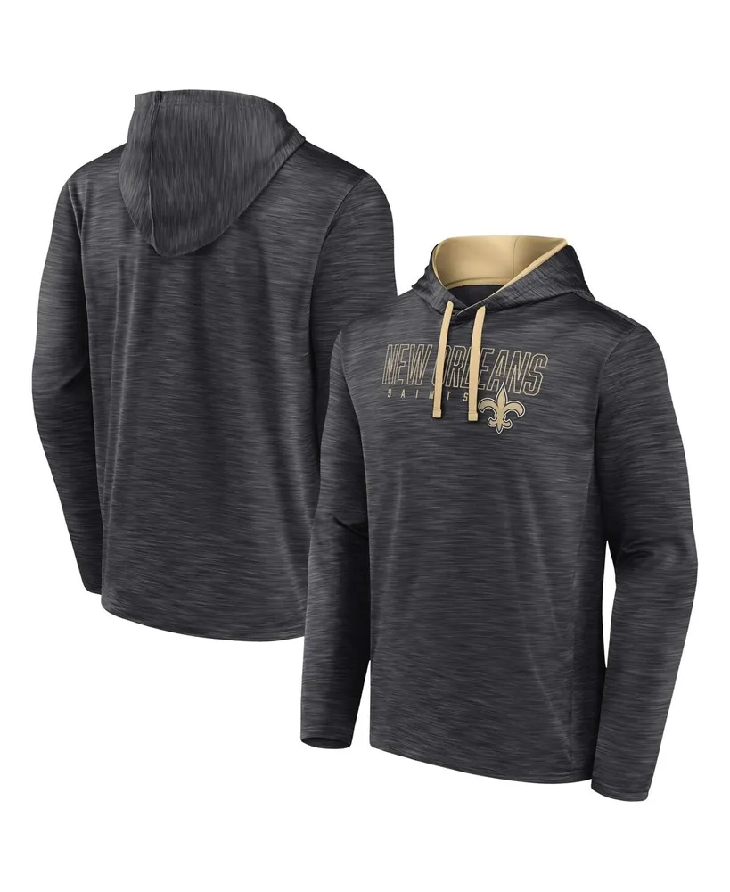 Men's Fanatics Heather Charcoal New Orleans Saints Hook and Ladder Pullover Hoodie