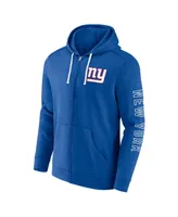 Men's Fanatics Royal New York Giants Offensive Lineup Hoodie Full-Zip Hoodie