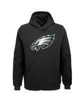 Big Boys Black Philadelphia Eagles Team Logo Pullover Hoodie