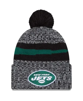 Men's New Era New York Jets 2023 Sideline Cuffed Knit Hat with Pom