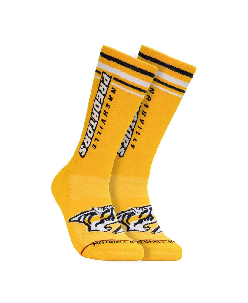 Men's Mitchell & Ness Gold Nashville Predators Power Play Crew Socks