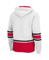 Men's Colosseum White Ohio State Buckeyes Lace Up 3.0 Pullover Hoodie
