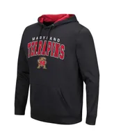 Men's Colosseum Black Maryland Terrapins Resistance Pullover Hoodie