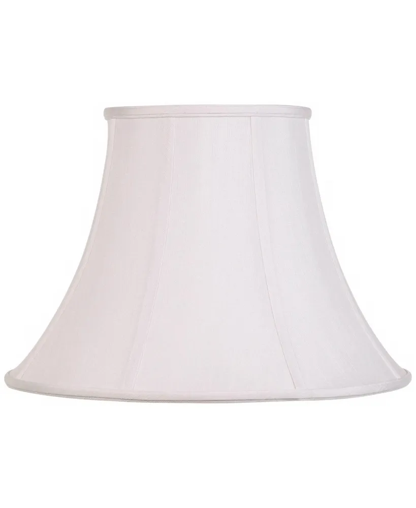 White Large Bell Lamp Shade 9" Top x 18" Bottom x 13" Slant x 12.5" High (Spider) Replacement with Harp and Finial - Imperial Shade