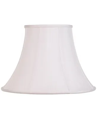 White Large Bell Lamp Shade 9" Top x 18" Bottom x 13" Slant x 12.5" High (Spider) Replacement with Harp and Finial - Imperial Shade