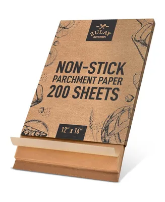 200 Pcs Parchment Paper Sheets - 12x16 Inches Unbleached Non-Stick Baking Paper For Oven