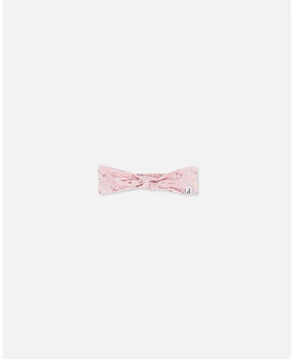 Baby Girl Organic Cotton Headband Printed Pink Small Flower - Infant