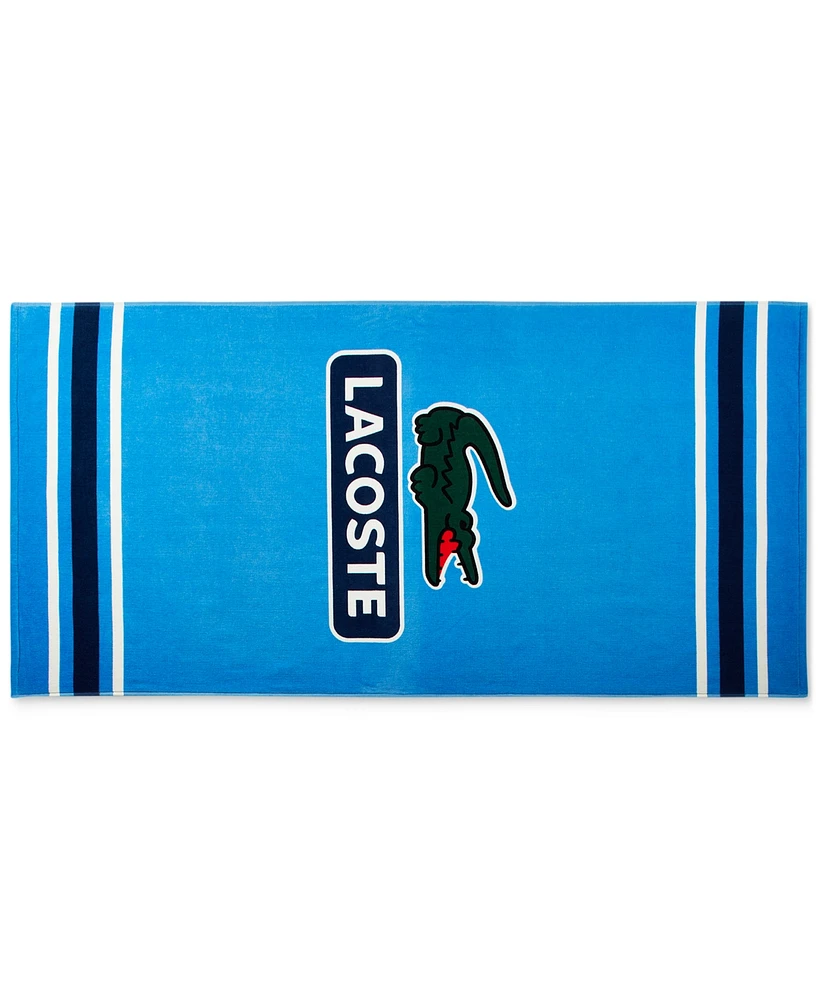 Lacoste Home Croc Badge Signature Cotton Beach Towel