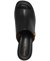 Donna Karan New York Women's Tinley Leather Peep Toe Mules