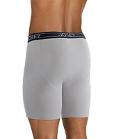 Jockey Men's Lightweight Cotton Blend 7" Long Leg Boxer Briefs, Pack of 4