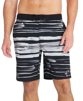 Speedo Men's Bondi Basin Printed Stripe Board Shorts