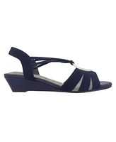 Impo Women's Rita Ornamented Stretch Wedge Sandals