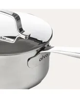 Alva Maestro Stainless Steel Saucepan with Lid, 2 Qt./6", Non-Toxic Pfas, Pfoa & Ptfe Free, Compatible with All Cooktops & Induction Safe, Stay-Cool H