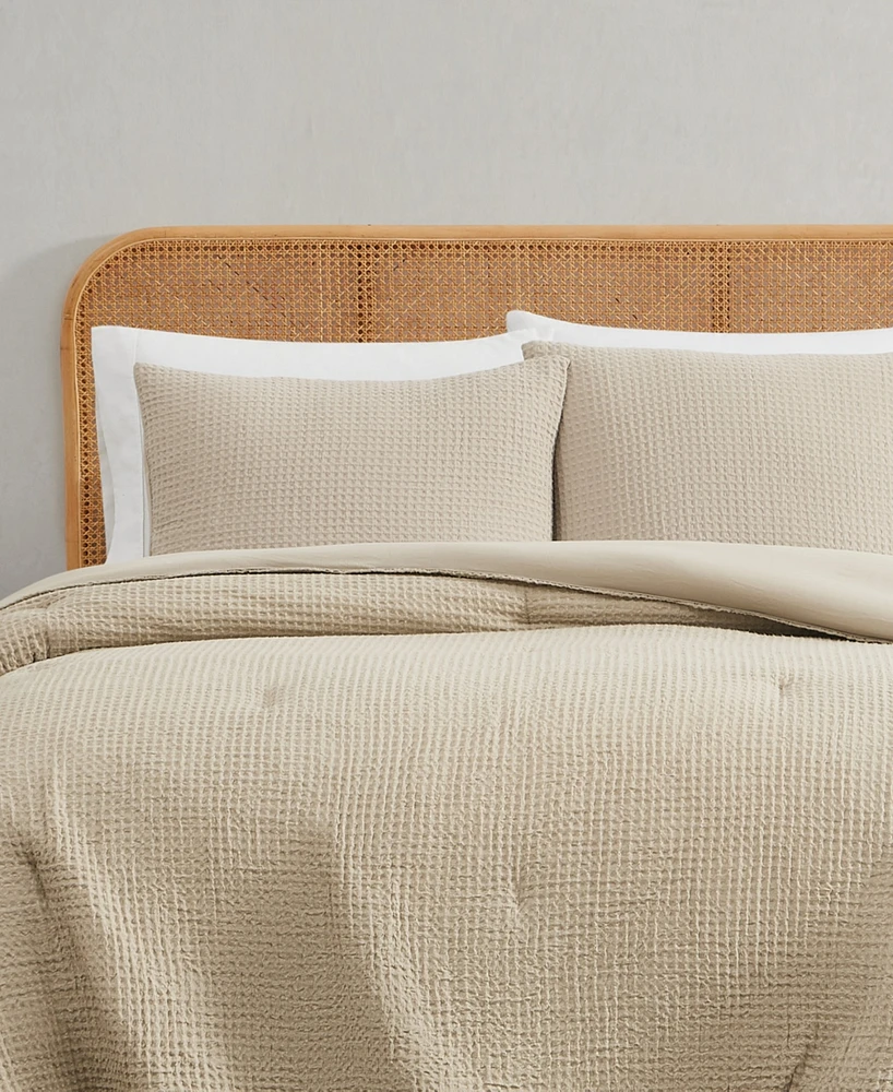 Truly Soft Textured Waffle 2 Piece Comforter Set, Twin/Twin Xl