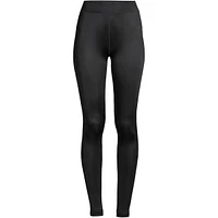 Lands' End Women's Petite Silk Interlock Long Underwear Leggings Pants