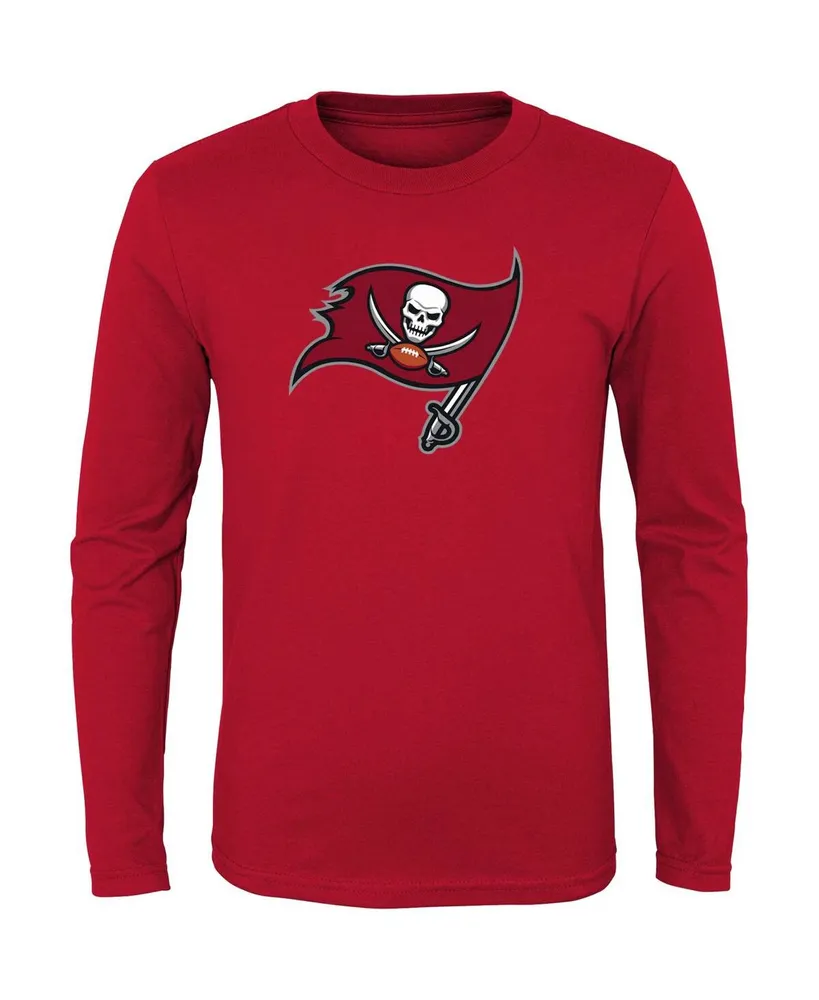 Toddler Boys and Girls Red Tampa Bay Buccaneers Primary Logo Long Sleeve T-shirt