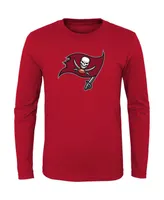 Toddler Boys and Girls Red Tampa Bay Buccaneers Primary Logo Long Sleeve T-shirt