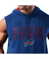 Men's Msx by Michael Strahan Royal Buffalo Bills Marathon Sleeveless Pullover Hoodie