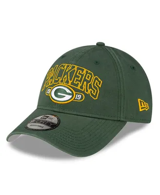 Men's New Era Green Green Bay Packers Outline 9FORTY Snapback Hat