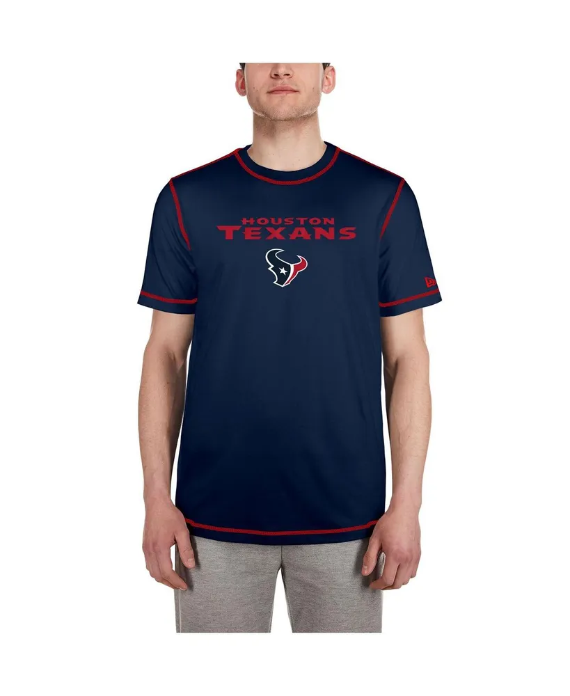 Men's New Era Navy Houston Texans Third Down Puff Print T-shirt