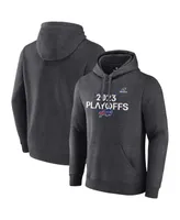 Men's Fanatics Heather Charcoal Buffalo Bills 2023 Nfl Playoffs Fleece Pullover Hoodie