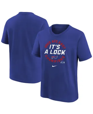 Big Boys Nike Royal Buffalo Bills 2023 Afc East Division Champions Locker Room Trophy Collection T-shirt
