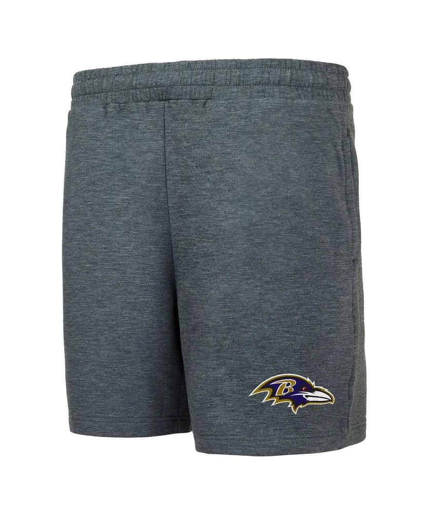 Men's Concepts Sport Charcoal Baltimore Ravens Powerplay Tri-Blend Fleece Shorts