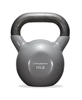 Philosophy Gym Vinyl Coated Cast Iron Kettlebell Weight, 50 lbs