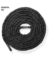 Philosophy Gym 50 Foot Exercise Battle Rope 2 Inch Diameter with Cover and Anchor Kit
