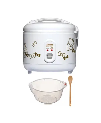 Zojirushi Hello Kitty 5.5-Cup Automatic Rice Cooker (White) with Washing Bowl