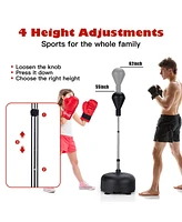 Freestanding Punching Bag with Stand Boxing Gloves for Adult Kids Adjustable