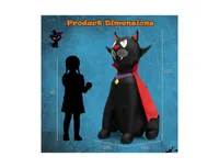 4.7 Feet Halloween Inflatable Vampire Cat with Red Cloak