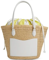 On 34th Isabellaa Straw Medium Drawstring Tote, Created for Macy's