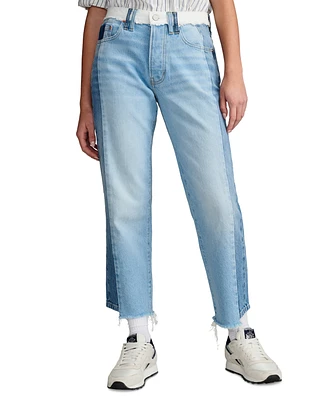 Lucky Brand Women's 90s Loose Crop Spliced Jeans