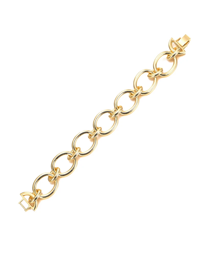 by Adina Eden Solid Open Circle Link Bracelet