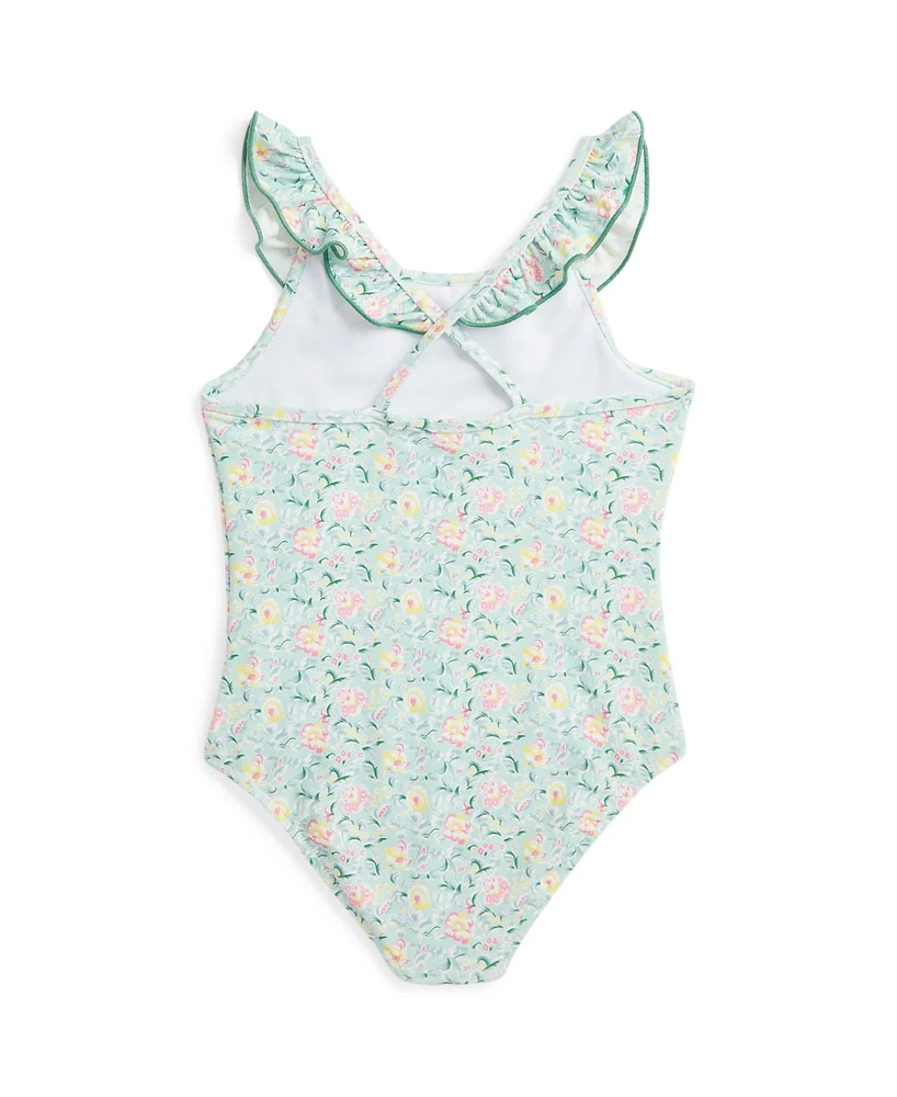Polo Ralph Lauren Toddler and Little Girls Floral Ruffled One-Piece Swimsuit