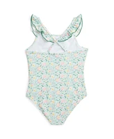 Polo Ralph Lauren Toddler and Little Girls Floral Ruffled One-Piece Swimsuit