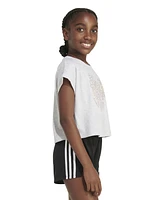 adidas Big Girls Sleeveless Box Heather T-shirt