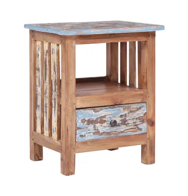 Bedside Cabinet 16.1"x11.8"x19.7" Solid Reclaimed Wood