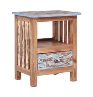 Bedside Cabinet 16.1"x11.8"x19.7" Solid Reclaimed Wood