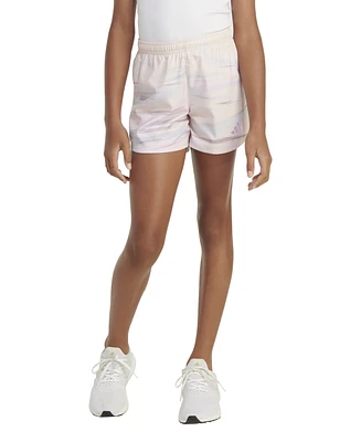 adidas Big Girls Aeroready Elastic Waistband Sublimated No Side-Seam Shorts