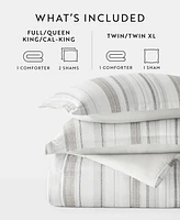 ienjoy Home Vertical Stripe -Piece Comforter Set