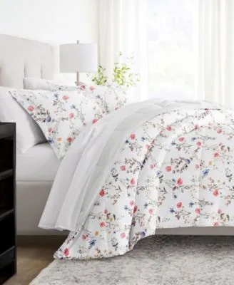 Ienjoy Home Meadow Floral Stripe Comforter Sets