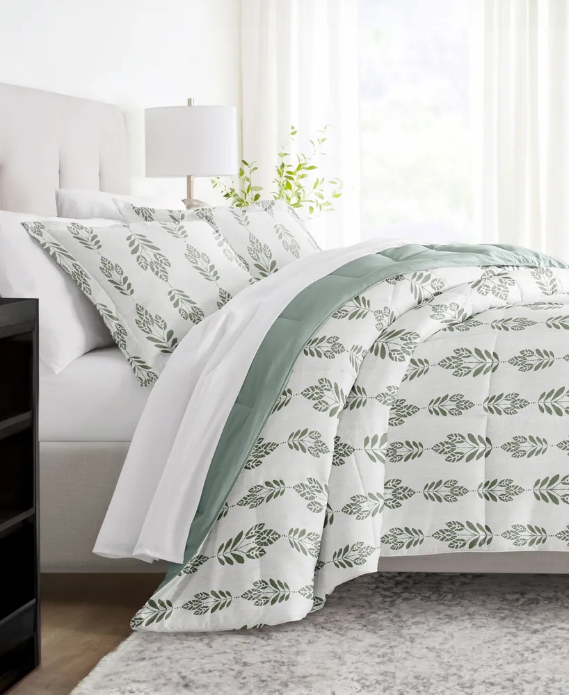 ienjoy Home Folk Leaves -Piece Comforter Set