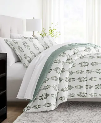 ienjoy Home Folk Leaves 3-Piece Comforter Set, King/California King