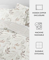 ienjoy Home Foliage Stripe 3-Piece Comforter Set