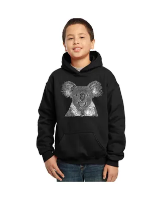Boy's Word Art Hooded Sweatshirt - Koala