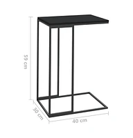 Side Table Black 15.7"x11.8"x23.2" Engineered Wood