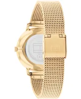 Tommy Hilfiger Women's Quartz Gold-Tone Stainless Steel Mesh Watch 34mm